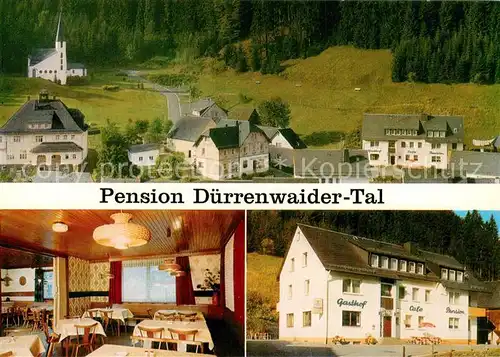 AK / Ansichtskarte Duerrenwaid Gasthof Pension Duerrenwaider Tal Kirche Duerrenwaid