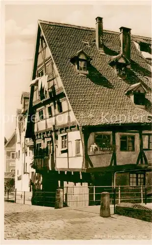 AK / Ansichtskarte Ulm__Donau Altes Haus an der Blau 