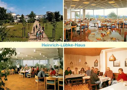 AK / Ansichtskarte Guenne Heinrich Luebke Haus Ferien  und Bildungsstaette der KAB Speisesaal Aufenthaltsraum Parkanlagen Guenne