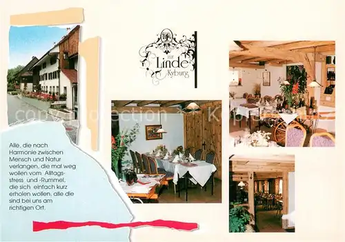 AK / Ansichtskarte Kyburg_ZH Hotel zur Linde Gastraeume Kyburg_ZH