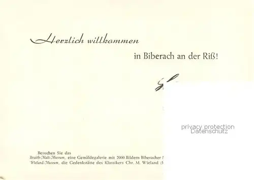 AK / Ansichtskarte Biberach__Riss Strassenpartie Pferdefuhrwerk 