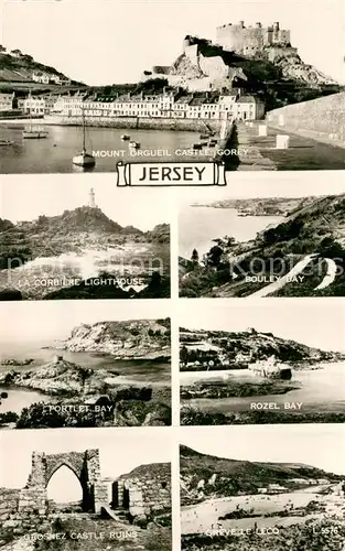 AK / Ansichtskarte Jersey__UK Mount Orgueil Castle Gorey La Corbiere Lighthouse Bouley Bay Rozel Bay Grosnez Castle Ruins 