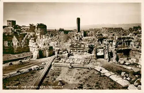 AK / Ansichtskarte Baalbek_Baalbeck Vue generale de l Acropole 