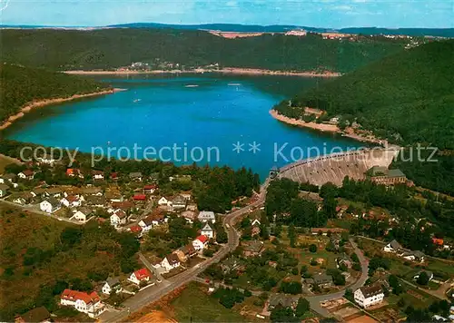 AK / Ansichtskarte Edersee Fliegeraufnahme mit Edertalsperre Edersee