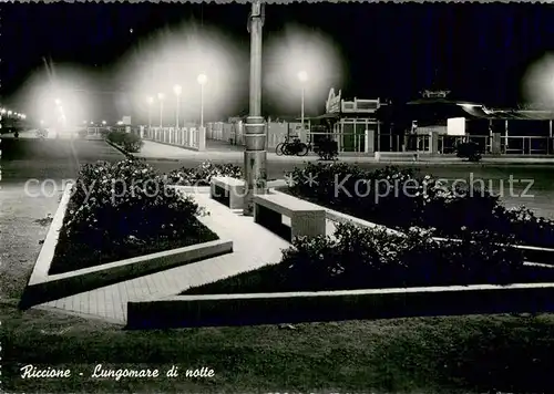 AK / Ansichtskarte Riccione_Rimini_IT Lungomare di notte 