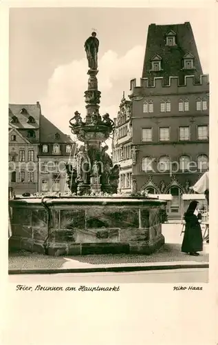 AK / Ansichtskarte Trier Brunnen am Hauptmarkt Trier