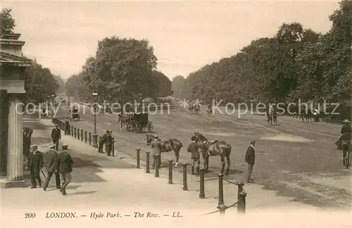 AK / Ansichtskarte London__UK Hyde Park The Row 