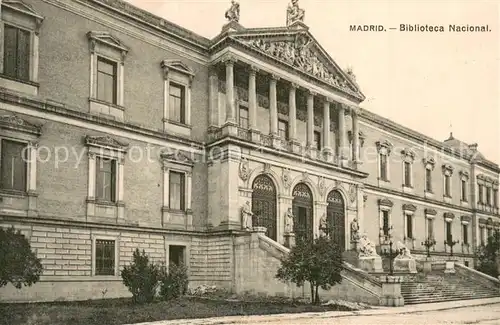 AK / Ansichtskarte Madrid_Spain Biblioteca Nacional Madrid Spain