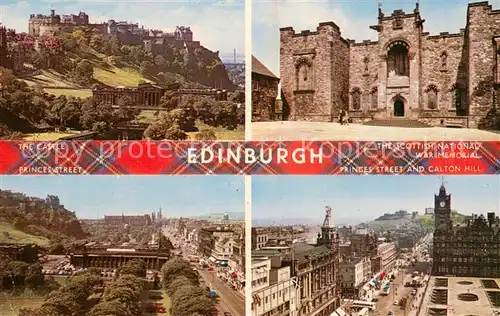 AK / Ansichtskarte Edinburgh__Scotland_UK Castle Princes Street Calton Hill Scottish National War Memorial 