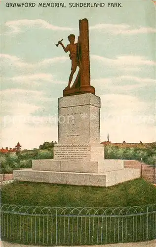 AK / Ansichtskarte Sunderland__UK Grawford Memorial Sunderland Park Monument 