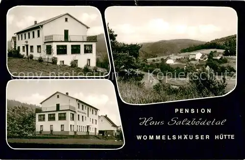 AK / Ansichtskarte Wommelshausen Pension Haus Salzboedetal Wommelshaeuser Huette Aussenansichten Wommelshausen