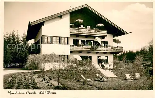 AK / Ansichtskarte Bad_Wiessee Fremdenheim Agricola Aussenansicht Bad_Wiessee