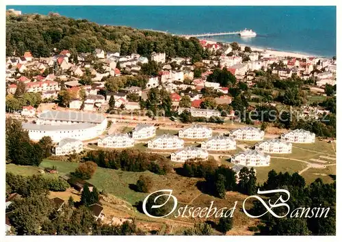 AK / Ansichtskarte Bansin_Ostseebad Teilansicht m. Ostsee Bansin_Ostseebad