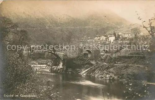 AK / Ansichtskarte Cannobio_Lago_Maggiore_TI Bruecke im Cannobiotal 