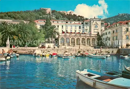 AK / Ansichtskarte Hvar_Croatia Hafenpartie 