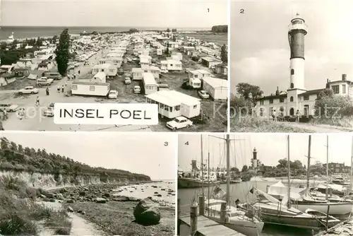 AK / Ansichtskarte Insel_Poel OT Timmendorf Zeltplatz Leuchtturm Steilkueste Hafen Insel_Poel