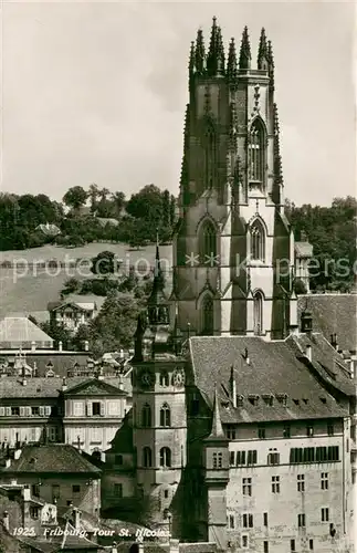 AK / Ansichtskarte Fribourg_FR Tour St Nicolas Fribourg FR