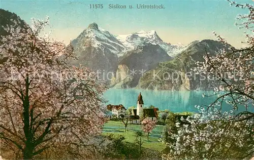 AK / Ansichtskarte Sisikon_Vierwaldstaettersee mit Urirotstock Sisikon