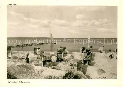 AK / Ansichtskarte Scharbeutz_Ostseebad Strandkoerbe Scharbeutz_Ostseebad