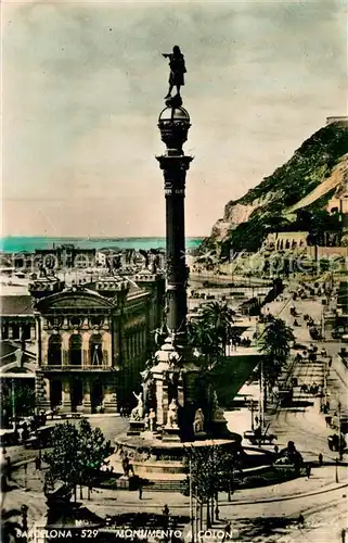 AK / Ansichtskarte Barcelona_Cataluna Monumento a Colon Barcelona Cataluna