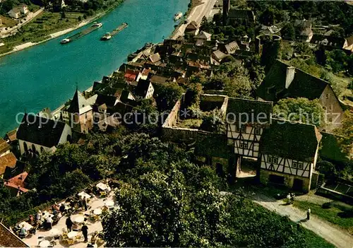 AK / Ansichtskarte Hirschhorn_Neckar Schlosshotel auf der Burg Fliegeraufnahme Hirschhorn Neckar