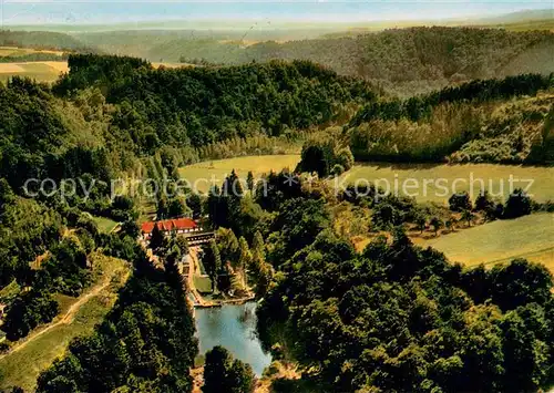 AK / Ansichtskarte Manderscheid_Eifel Hotel Cafe Heidsmuehle Fliegeraufnahme Manderscheid Eifel