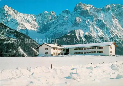 AK / Ansichtskarte Mittenwald_Bayern Ganghofer Jugendherberge Panorama Mittenwald Bayern