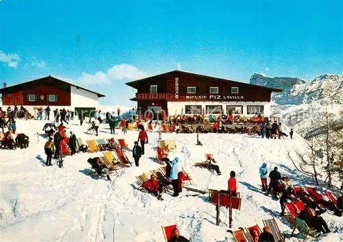 AK / Ansichtskarte Alta_Badia Rifugio Piz La Villa Bergrestaurant Dolomiten Wintersport Alta_Badia