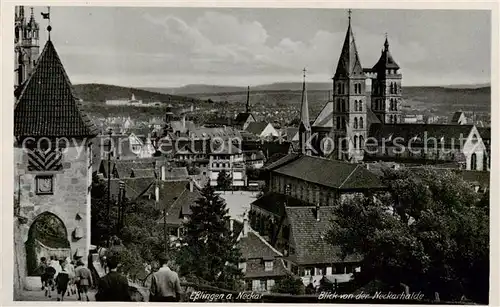 AK / Ansichtskarte Esslingen__Neckar Teilansicht v. d. Neckarhalde aus 