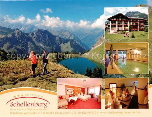 AK / Ansichtskarte Oberstdorf Hotel Garni Schellenberg Teilansichten m. Hallenbad Oberstdorf