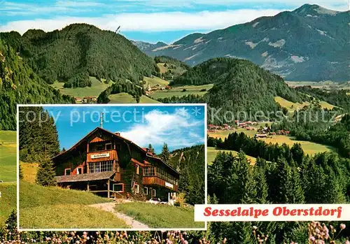 AK / Ansichtskarte Oberstdorf Panorama Alpengasthof Sesselalpe Oberstdorf