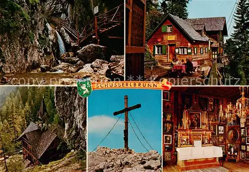 AK / Ansichtskarte Hochlantsch Baerenschuetzenklamm   Gasthaus Schuesserlsbrunn   Kirche Schuesserlbrunn   Altar Hochlantsch