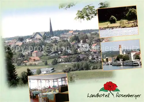 AK / Ansichtskarte Wegscheid_Niederbayern Gesamtansicht m. Landhotel Rosenberger Wegscheid Niederbayern