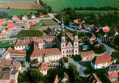 AK / Ansichtskarte Ebersmuenster Eglise Abbatiale et Couvent Vue aerienne Ebersmuenster