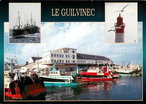 AK / Ansichtskarte Le_Guilvinec_29_Finistere Accostage des chalutiers a la criee Phare 