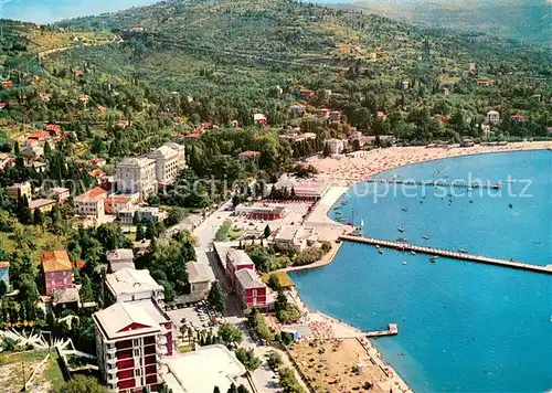 AK / Ansichtskarte Portoroz_Portorose_Piran_Istrien_Slovenia Kuestenpanorama Hafen Strand 