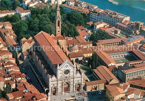 AK / Ansichtskarte Firenze_Florenz Chiesa di Santa Croce veduta aerea 