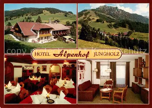 AK / Ansichtskarte Jungholz_Tirol_AT Hotel Alpenhof Restaurant Landschaftspanorama 