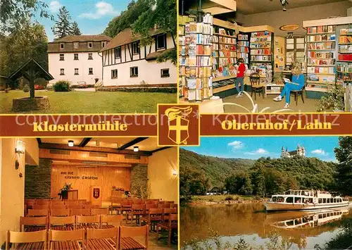 AK / Ansichtskarte Obernhof_Lahn Klostermuehle Kapelle Missionsgemeinschaft der Fackeltraeger Freizeitheim Bibelschule Fahrgastschiff Schloss Obernhof_Lahn