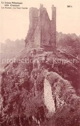 AK / Ansichtskarte Crozant_23_Creuse Les Ruines La Tour Carree 