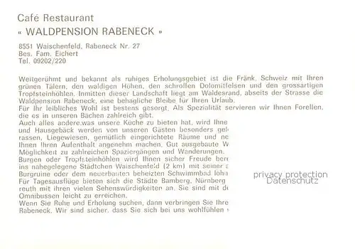 AK / Ansichtskarte Rabeneck Cafe Restaurant Waldpension Rabeneck Rabeneck