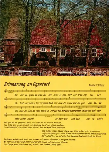 AK / Ansichtskarte Egestorf_Nordheide Erinnerung an Egestorf Lied Noten Egestorf_Nordheide