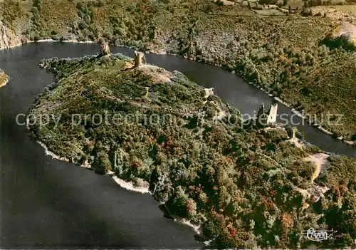 AK / Ansichtskarte Crozant_23_Creuse Vue generale aerienne des Ruines du Chateau et du Confluent de la Creuse et de la Sedelle 