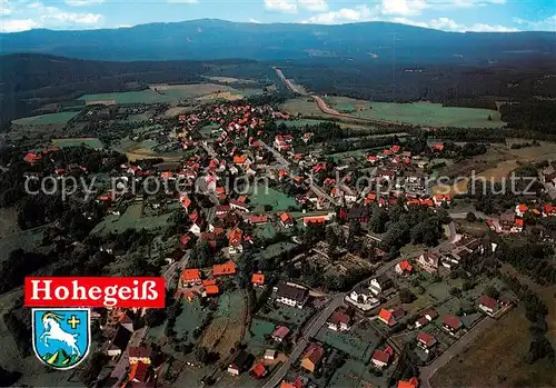 AK / Ansichtskarte Hohegeiss_Harz Fliegeraufnahme Hohegeiss Harz