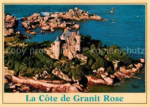 AK / Ansichtskarte Costaeres_22 Chateau Cote de Granit Rose Collection Couleurs de Bretagne vue aerienne 