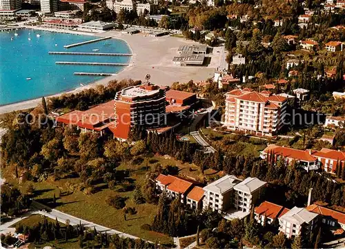 AK / Ansichtskarte Portoroz_Portorose_Piran_Istrien_Slovenia Lucija Fliegeraufnahme 