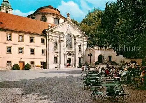 AK / Ansichtskarte Weltenburg_Kelheim Benediktinerabtei Asamkirche Klosterhof Weltenburg Kelheim