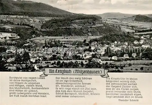 AK / Ansichtskarte Witzenhausen Panorama Gedicht Theodor Schmitt Witzenhausen