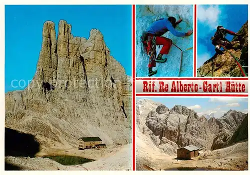 AK / Ansichtskarte Gartlhuette_2670m_Catinaccio_1580_Rosengartengruppe_Dolomiti_IT Rifugio Re Alberto Bergsteiger Dolomiten 