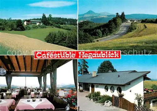 AK / Ansichtskarte Engen_Hegau Cafestueble am Hegaublick Panorama Gastraum Engen Hegau